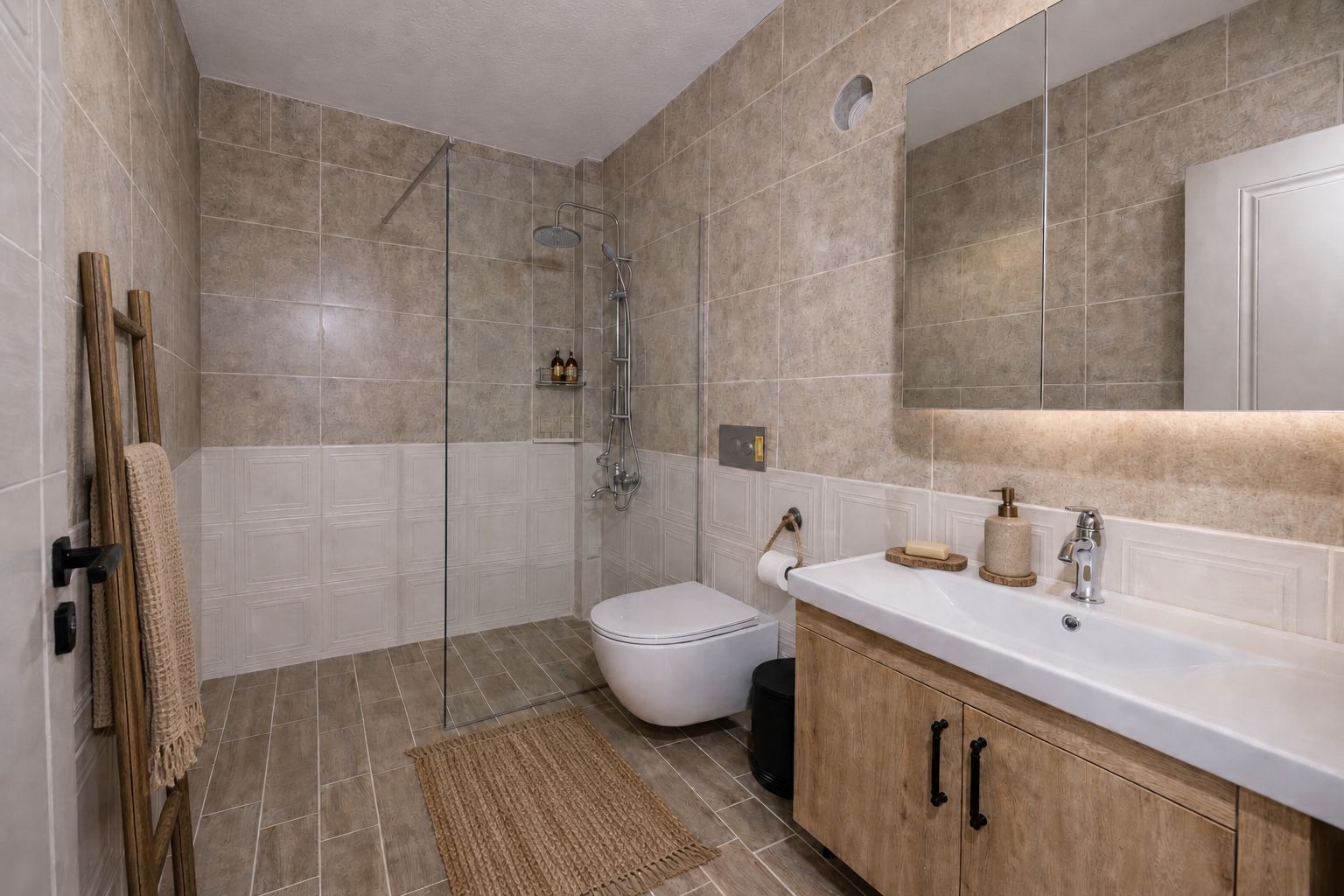 Ayan Selçuklu Evleri villa banyo - modern donanım